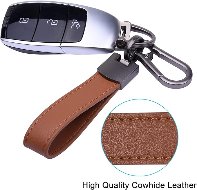 Genuine Leather Car Keychain,